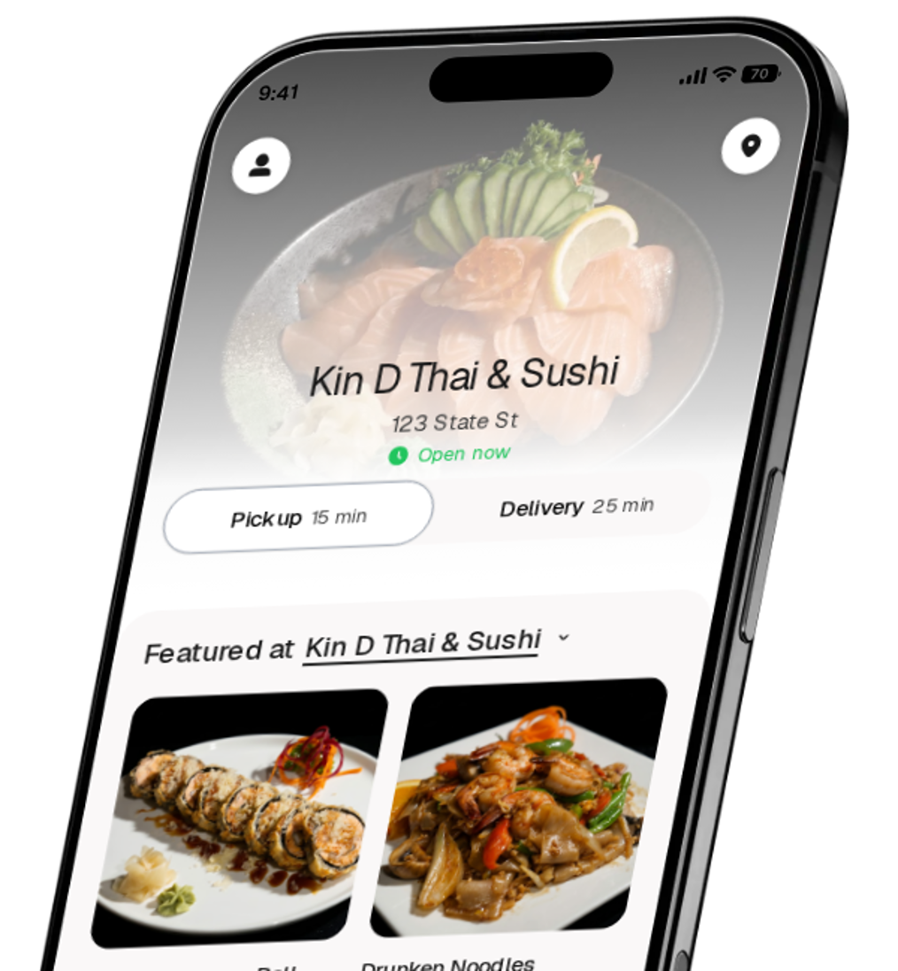 Kin D Thai & Sushi app preview